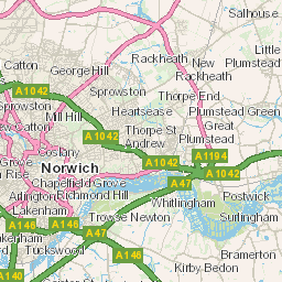 Map Of Sprowston Norwich Catch Project